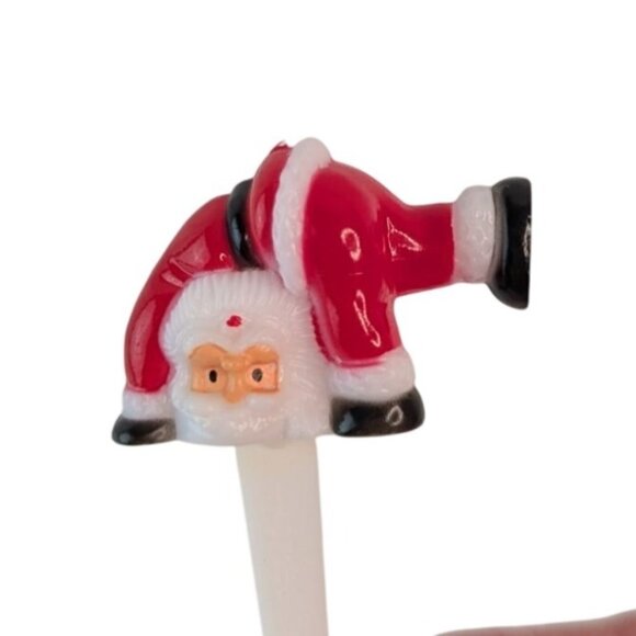 DecoPak Christmas Santa Claus Cupcake Pick Topper Set of 6 - Picture 5 of 8